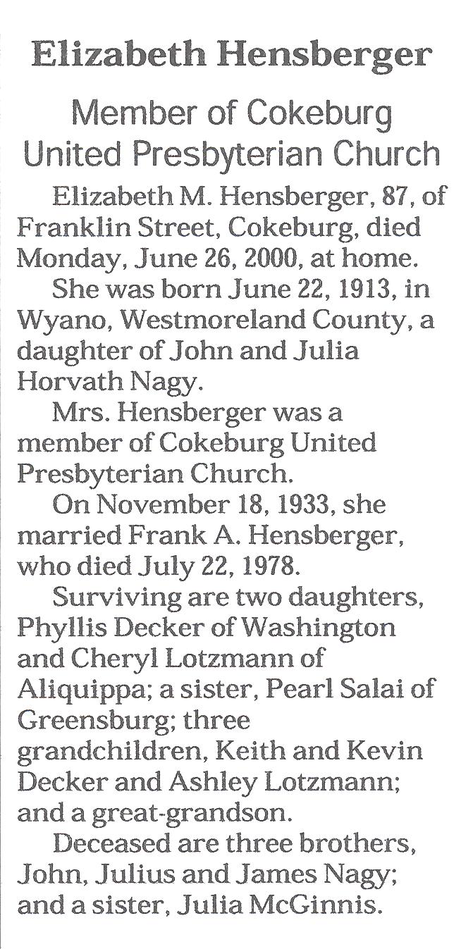 Elizabeth Hensberger